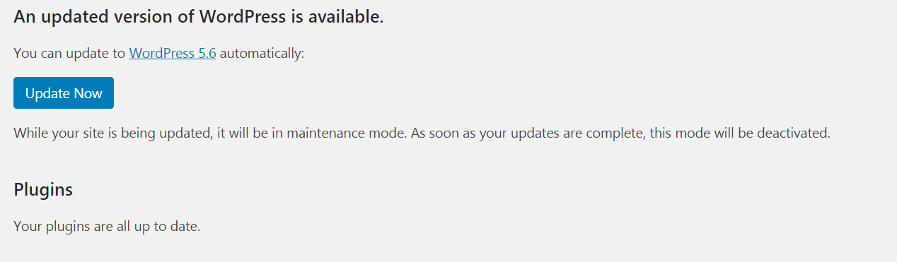 update WordPress